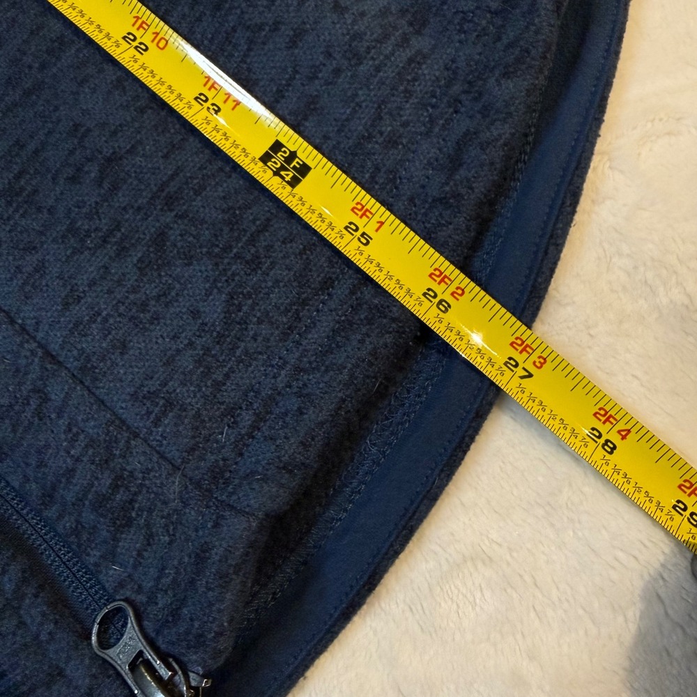 The North Face Women's Blue Heathered Fleece Full Zip Hoodie Jacket Size M - Picture 5 of 9